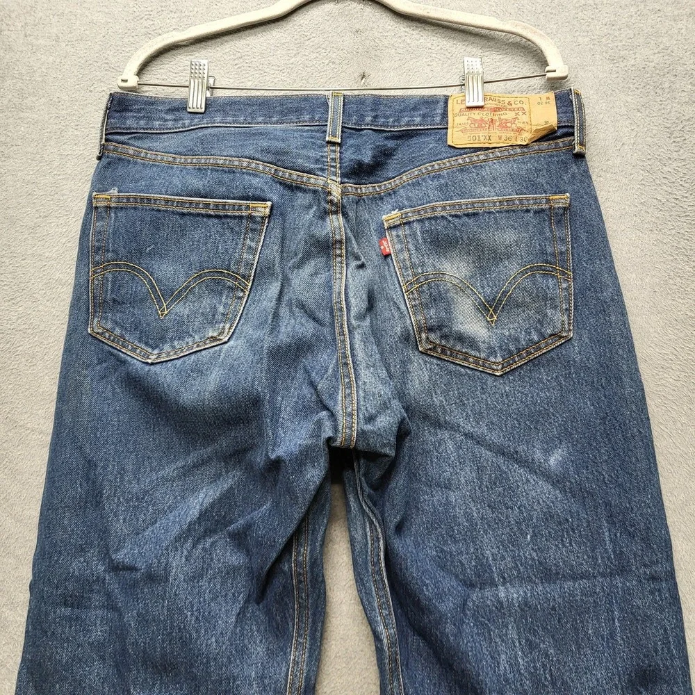 Levi's‎ 501 XX Men Jeans 36X30 Blue Denim Original Fit Straight Button Fly Y2K